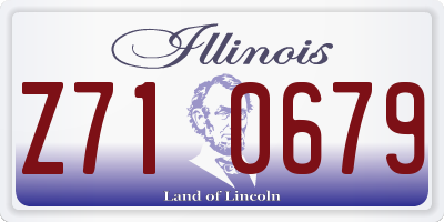 IL license plate Z710679