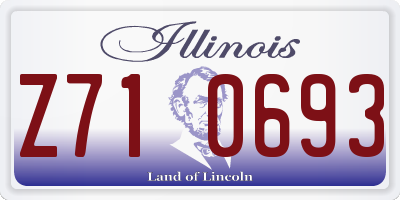IL license plate Z710693