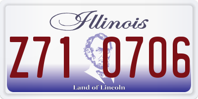 IL license plate Z710706