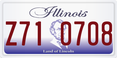 IL license plate Z710708