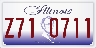 IL license plate Z710711