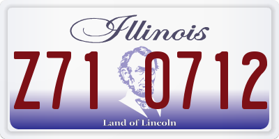 IL license plate Z710712