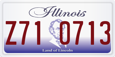 IL license plate Z710713