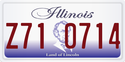 IL license plate Z710714