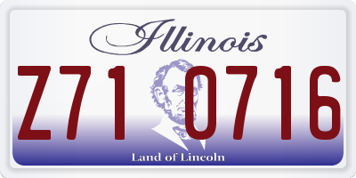 IL license plate Z710716