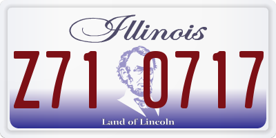 IL license plate Z710717