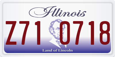 IL license plate Z710718
