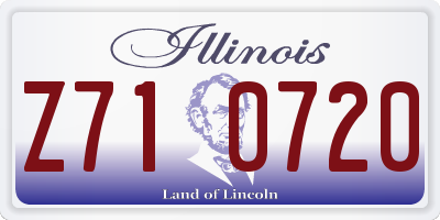IL license plate Z710720