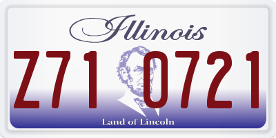 IL license plate Z710721