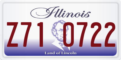 IL license plate Z710722
