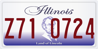IL license plate Z710724