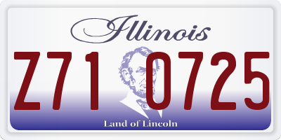 IL license plate Z710725