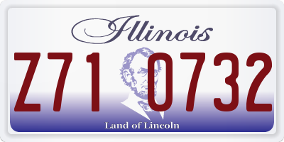 IL license plate Z710732