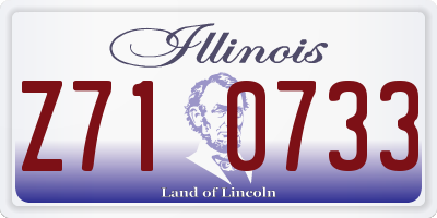 IL license plate Z710733