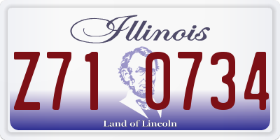 IL license plate Z710734