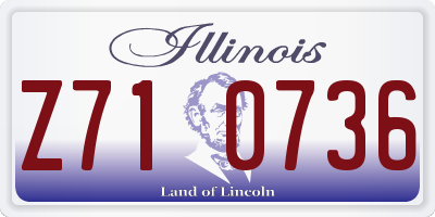IL license plate Z710736