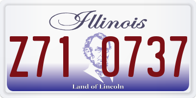 IL license plate Z710737