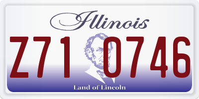 IL license plate Z710746