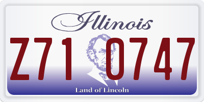 IL license plate Z710747