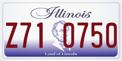 IL license plate Z710750