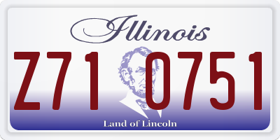IL license plate Z710751