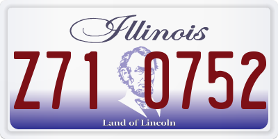 IL license plate Z710752