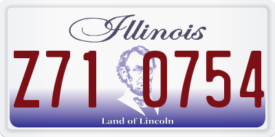 IL license plate Z710754
