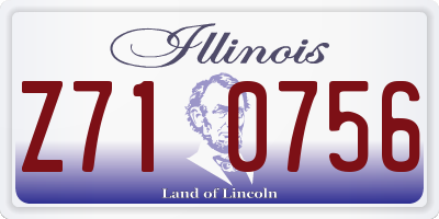 IL license plate Z710756