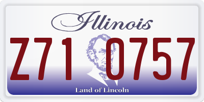 IL license plate Z710757