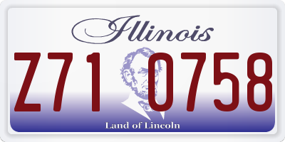 IL license plate Z710758