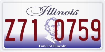 IL license plate Z710759