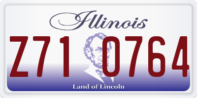 IL license plate Z710764