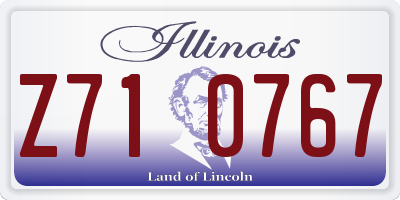 IL license plate Z710767
