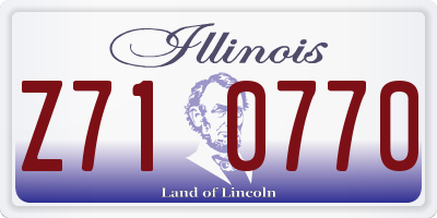 IL license plate Z710770