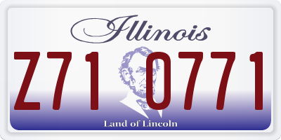 IL license plate Z710771