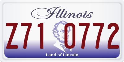 IL license plate Z710772