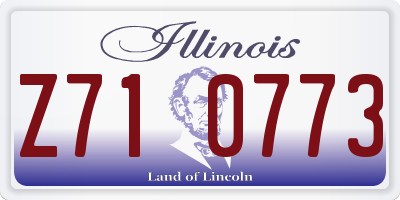 IL license plate Z710773