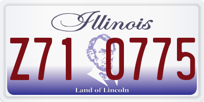 IL license plate Z710775