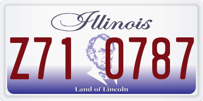 IL license plate Z710787