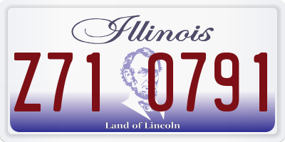 IL license plate Z710791