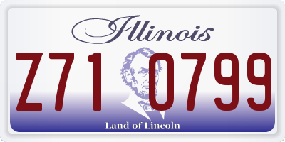 IL license plate Z710799