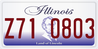 IL license plate Z710803