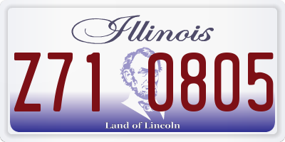 IL license plate Z710805