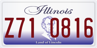 IL license plate Z710816