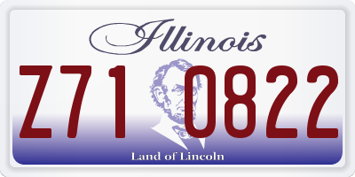 IL license plate Z710822