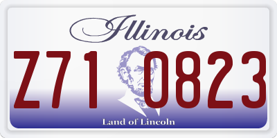 IL license plate Z710823