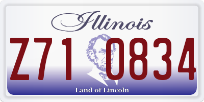 IL license plate Z710834
