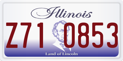 IL license plate Z710853