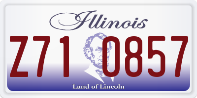 IL license plate Z710857