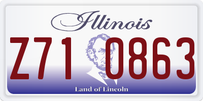 IL license plate Z710863